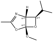 4,6-Dioxa-2-azabicyclo[3.2.0]hept-2-ene,5-methoxy-3-methyl-7-(1-methylethyl)-,(1R,5S,7R)-rel- 结构式