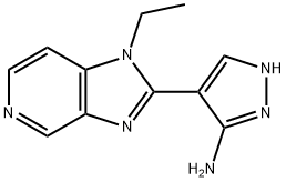 1H-Pyrazol-3-amine,4-(1-ethyl-1H-imidazo[4,5-c]pyridin-2-yl)-(9CI) 结构式