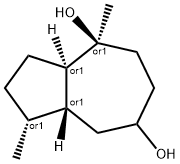 4,7-Azulenediol,decahydro-1,4-dimethyl-,(1R,3aR,4S,8aR)-rel-(9CI) 结构式
