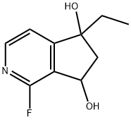 5H-Cyclopenta[c]pyridine-5,7-diol,5-ethyl-1-fluoro-6,7-dihydro-(9CI) 结构式
