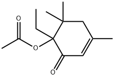 2-Cyclohexen-1-one,6-(acetyloxy)-6-ethyl-3,5,5-trimethyl-(9CI) 结构式