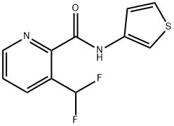 2-Pyridinecarboxamide,3-(difluoromethyl)-N-3-thienyl-(9CI) 结构式