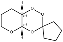 Spiro[cyclopentane-1,3-[6H]pyrano[2,3-e][1,2,4]trioxin], tetrahydro-, (4aR,8aR)-rel- (9CI) 结构式
