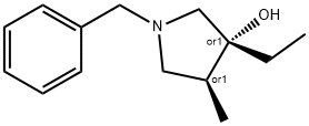 3-Pyrrolidinol,3-ethyl-4-methyl-1-(phenylmethyl)-,(3R,4S)-rel-(9CI) 结构式