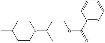 3-Methyl-3-(4-methylpiperidino)propyl=benzoate 结构式