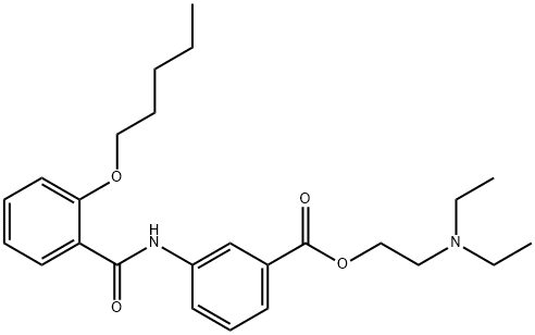 2-(Diethylamino)ethyl=3-(2-pentoxybenzoylamino)benzoate 结构式
