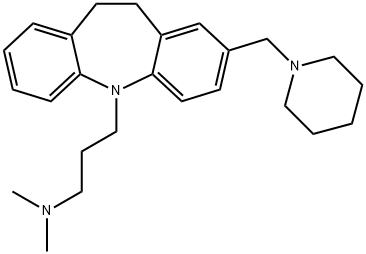 10,11-Dihydro-N,N-dimethyl-2-(1-piperidinylmethyl)-5H-dibenz[b,f]azepine-5-propan-1-amine 结构式