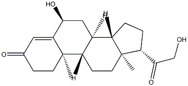 3,20-Epoxy-6β,21-dihydroxypregna-4-ene 结构式