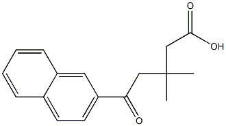 β,β-Dimethyl-δ-oxo-2-naphthalenepentanoic acid 结构式