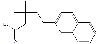 β,β-Dimethyl-2-naphthalenepentanoic acid 结构式