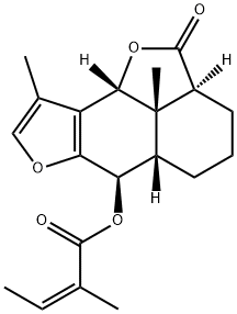 (Z)-2-Methyl-2-butenoic acid [(2aS)-2a,3,4,5,5aβ,6,9bβ,9c-octahydro-9,9cβ-dimethyl-2-oxo-2H-naphtho[1,8-bc:3,2-b']difuran-6β-yl] ester|