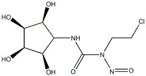 1-(2-Chloroethyl)-1-nitroso-3-(2β,3β,4β,5β-tetrahydroxycyclopentan-1α-yl)urea 结构式