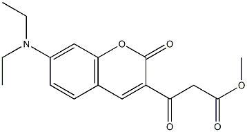 7-二乙氨基香豆素-3-(3-羰基丙酸甲酯) 结构式
