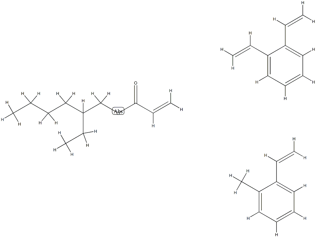 2-Propenoic acid, 2-ethylhexyl ester, polymer with diethenylbenzene and ethenylmethylbenzene 结构式