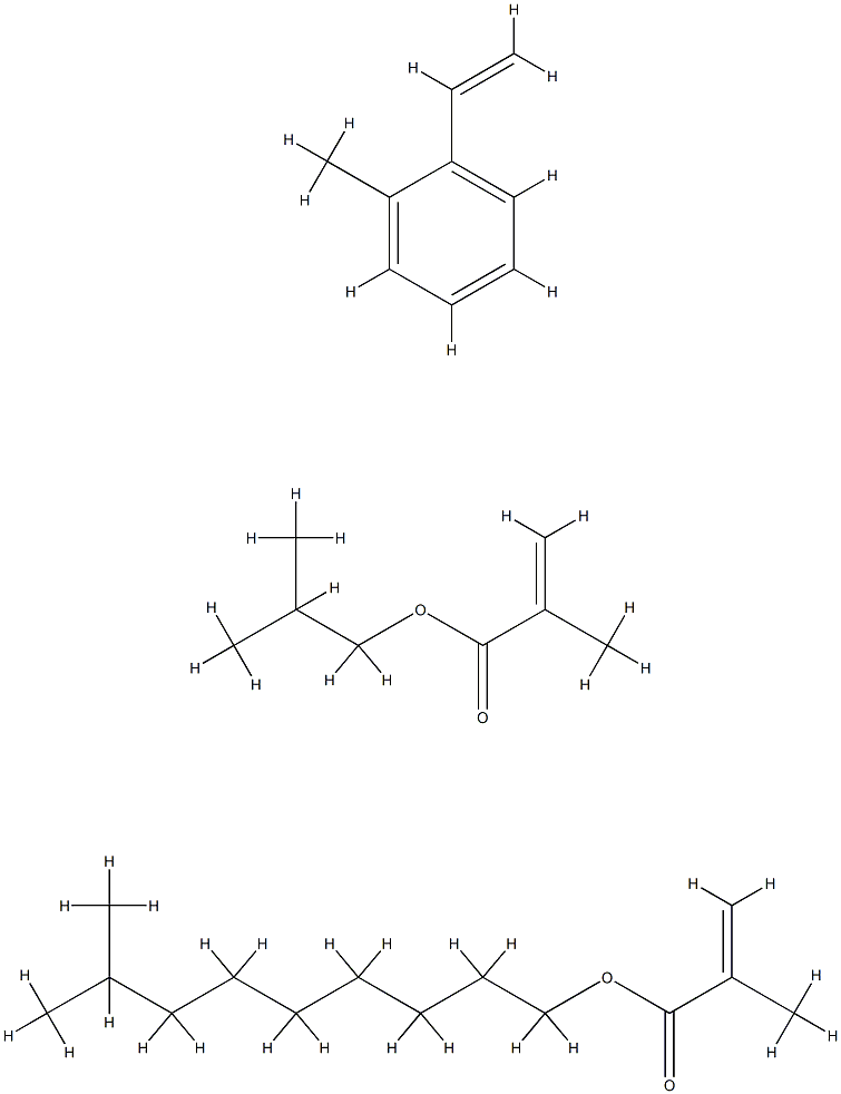 2-Propenoic acid, 2-methyl-, isodecyl ester, polymer with ethenylmethylbenzene and 2-methylpropyl 2-methyl-2-propenoate 结构式