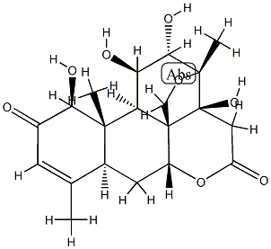 13,20-Epoxy-1β,11β,12α,14-tetrahydroxypicras-3-ene-2,16-dione 结构式