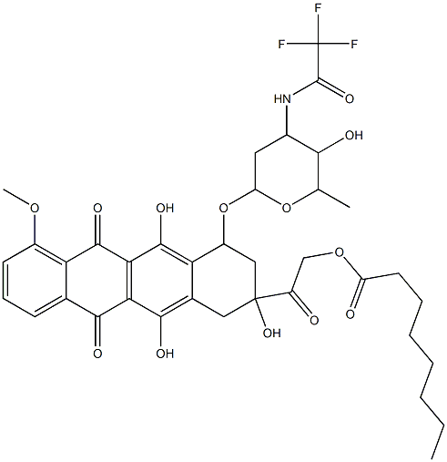 trifluoroacetyladriamycin-14-octanoate 结构式