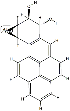 Benzo(10,11)chryseno(3,4-b)oxirene-7,8-diol, 7,8,8,8a,9a-tetrahydro-8a ,9a-t2-, (7alpha,8beta,8aalpha,9aalpha)-(+-)- 结构式