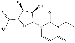 beta-D-Ribofuranuronamide, 1-deoxy-1-(3-ethyl-3,4-dihydro-2,4-dioxo-1( 2H)-pyrimidinyl)- 结构式