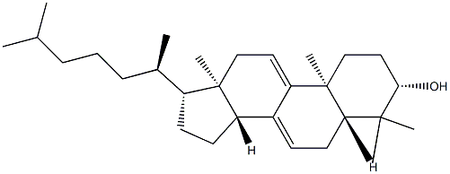 4,4-Dimethyl-5α-cholesta-7,9(11)-dien-3β-ol 结构式