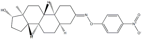 17β-Hydroxy-5β-androstan-3-one O-(p-nitrophenyl)oxime 结构式