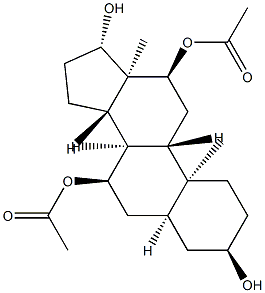 5β-Androstane-3α,7α,12α,17β-tetrol 7,12-diacetate 结构式