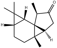 (6aR,1aS)-1,1aα,2,3,3a,3b,4,6b-Octahydro-1,1,3aα,6α-tetramethylcyclopenta[2,3]cyclopropa[1,2-a]cyclopropa[c]benzene-5(6H)-one 结构式