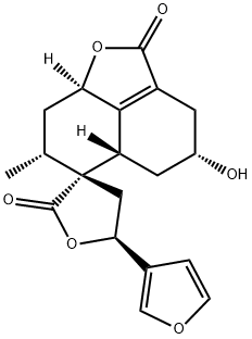 (3R,4'R,5S)-5-(3-Furyl)-3',4,5,5',5'aβ,7',8',8'aα-octahydro-4'α-hydroxy-7'α-methylspiro[furan-3(2H),6'-[6H]naphtho[1,8-bc]furan]-2,2'(4'H)-dione 结构式