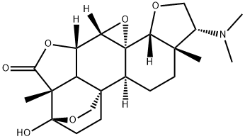 (9β,13α)-17β-Dimethylamino-3,19:7β,8-diepoxy-3β,6β-dihydroxy-4-methyl-15-oxa-5α-androstane-4β-carboxylic acid 4,6-lactone 结构式