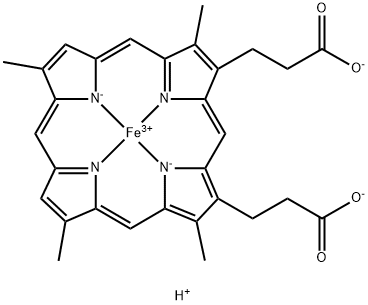 iron(III)-deuteroporphyrin 结构式