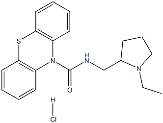 N-(N'-ethyl-pyrrolidino-2-methyl)phenothiazine-10-carboxamide 结构式