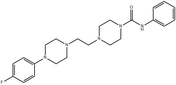 ((p-Fluorophenyl)-4 piperazinyl-1)-1 ((phenylcarbamoyl)-4 piperazinyl- 1)-2 ethane [French] 结构式