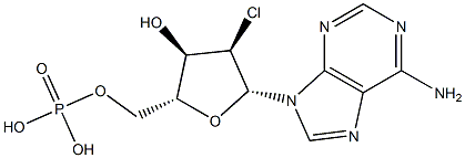 poly(2'-chloro-2'-deoxyadenylic acid) 结构式