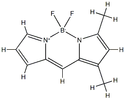 4,4-Difluoro-5,7-dimethyl-4-bora-3a,4a-diaza-3-indacene 结构式