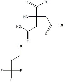 Poly(difluoromethylene), α-fluoro-ω-(2-hydroxyethyl)-, dihydrogen 2-hydroxy-1,2,3-propanetricarboxylate 结构式