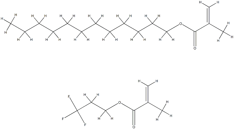 2-甲基丙烯酸十二烷酯与Α-氟-Ω-[(2-甲基-1-氧代-2-丙烯基)氧]乙基]聚(二氟亚甲基)的聚合物 结构式