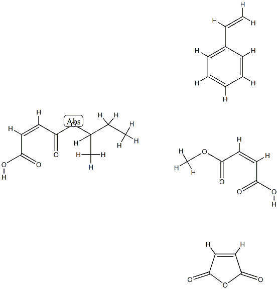 (Z)-2-琥珀酸一甲基醚与苯乙烯、2,5-呋喃二酮和(Z)-1-甲基丙基-2-丁烯二酸氢酯的聚合物 结构式