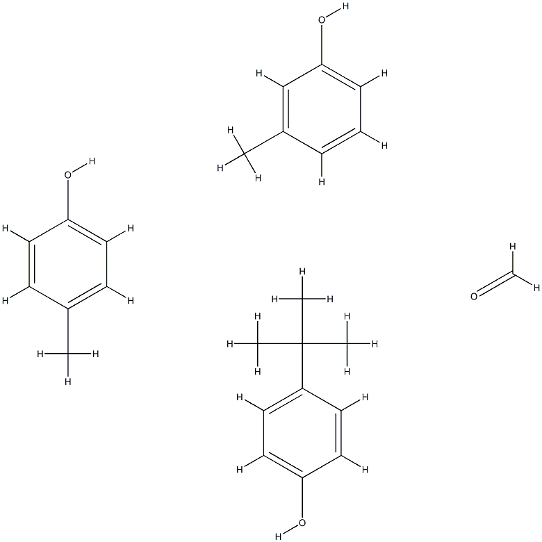 Formaldehyde, polymer with 4-(1,1-dimethylethyl)phenol, 3-methylphenol and 4-methylphenol 结构式