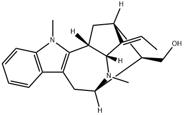(19Z)-1,4-Dimethyl-3,21α-cyclo-3,4-secosarpagan-17-ol Structure