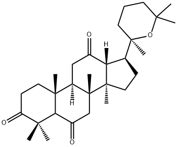 (20R)-20,25-Epoxy-5α-dammarane-3,6,12-trione 结构式