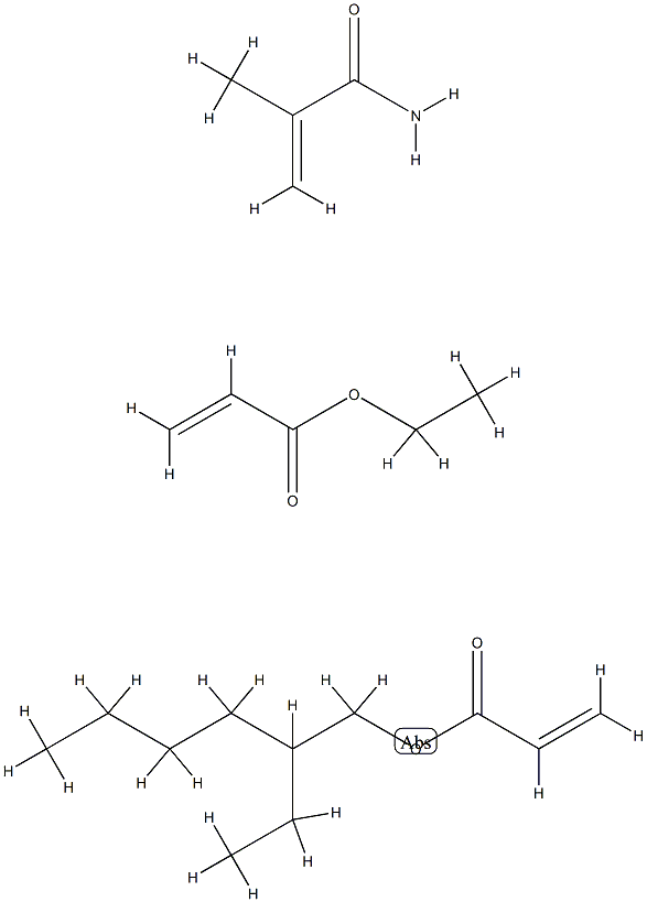 2-Propenoic acid, ethyl ester, polymer with 2-ethylhexyl 2-propenoate and 2-methyl-2-propenamide Structure