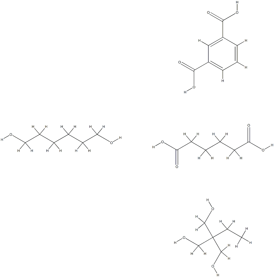 1,3-Benzenedicarboxylic acid, polymer with 2-ethyl-2-(hydroxymethyl)-1,3-propanediol, hexanedioic acid and 1,6-hexanediol Structure