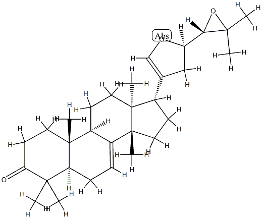 (13α,14β,17α,23R,24S)-21,23:24,25-Diepoxy-5α-lanosta-7,20-dien-3-one 结构式