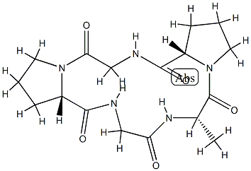 Cyclo(glycyl-prolyl-glycyl-alanyl-prolyl) 结构式