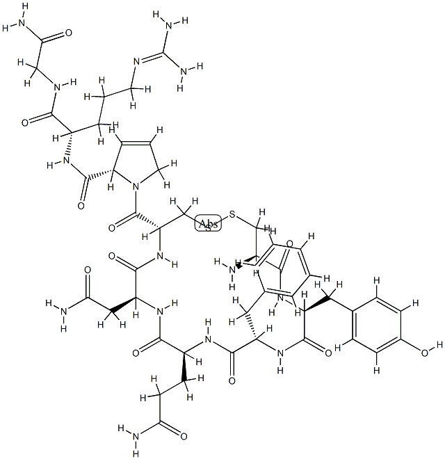 argipressin, (3,4-dehydro-Pro)(7)- 结构式