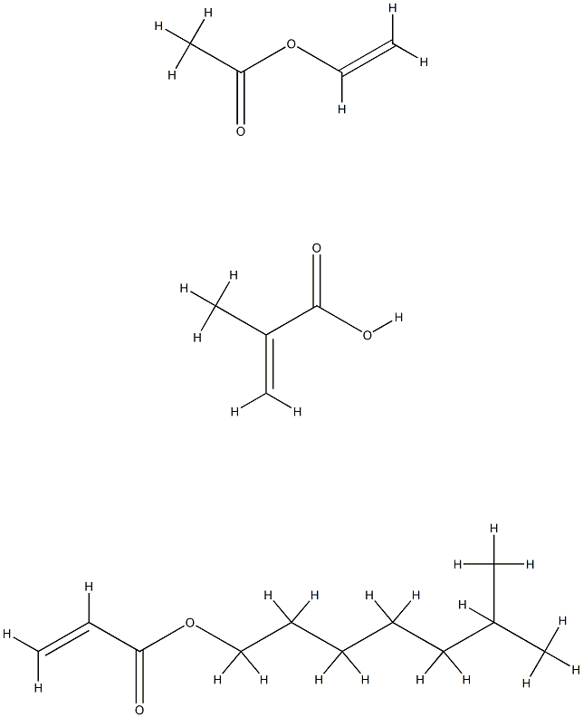 丙烯酸、丙烯酸异辛酯、乙酸乙烯酯的共聚物, 66251-44-3, 结构式