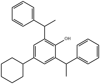 4-Cyclohexyl-2,6-di(α-methylbenzyl)phenol 结构式