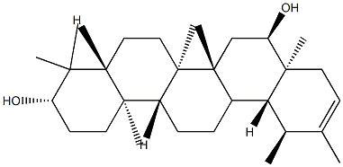 (18α,19α)-Urs-20-ene-3β,16α-diol 结构式