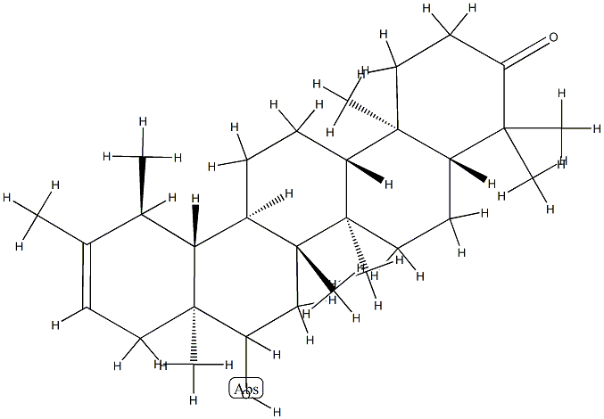 (18α,19α)-16-Hydroxyurs-20-en-3-one 结构式