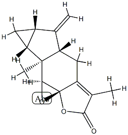 (5aS,1aS)-5,5aα,6,6aα,7,7aα,7b,7cβ-Octahydro-4,7bβ-dimethyl-6-methylene-3H-cycloprop[2,3]oxireno[4,5]indeno[5,6-b]furan-3-one|金粟兰内酯B